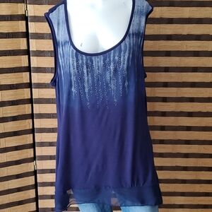 B.L.E.U.  Bling tank top